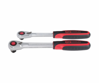 KS Tools SlimPOWER Reversible Ratchetn Set, 2-pcs 1/4 + 1/2