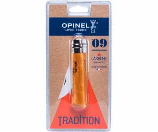 Opinel pocket knife No. 09 carbon blade with wood handle