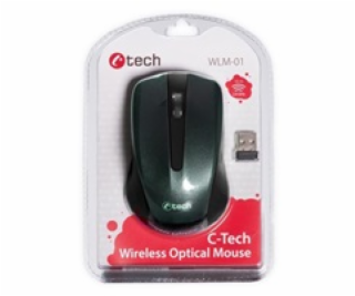 C-TECH myš WLM-01, černá, bezdrátová, USB nano receiver