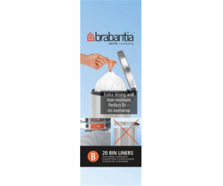 Brabantia PerfectFit Bin Liner Type B, 5 L, 20 Bags