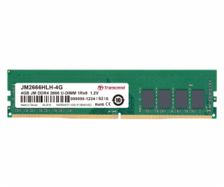 Transcend 4GB DDR4 2666 MT/s UDIMM 288pin 1R x8 unbuffered