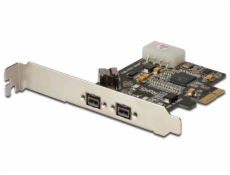 Karta/Kontroler Firewire (800) PCI Exp., 2xZew. 1xWew. IEEE1394b 9pin,Low Profile, Chipset: XIO2213B