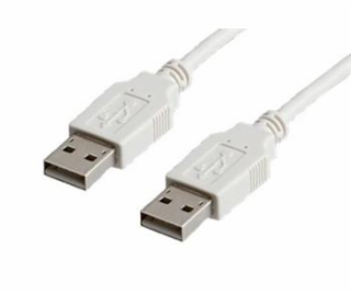 Kabel USB 2.0 A-A 1,8m, propojovací, bílý/šedý