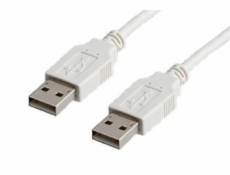 Kabel USB 2.0 A-A 1,8m, propojovací, bílý/šedý