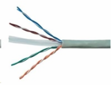 UTP kabel PlanetElite, Cat6, drát, PVC, Dca, šedý, 305m