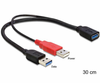 Delock kabel USB 3.0-A samice > USB 3.0-A samec + USB 2.0...