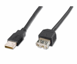 Digitus USB kabel prodlužovací A-A, 3m, černý