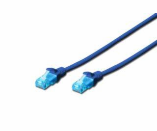 Digitus Ecoline Patch kabel, UTP, CAT 5e, AWG 26/7, modrý...