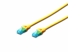 Digitus Ecoline Patch Cable, UTP, CAT 5e, AWG 26/7, žlutý 5m, 1ks