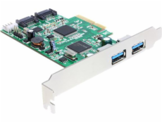 Delock PCI Express Karta > 2 x externí USB 3.0, 2 x interní SATA 6 Gb/s