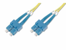 DIGITUS Fiber Optic Patch Cord, SC to SC, OS2, Singlemode 09/125 µ, Duplex, Length 2m