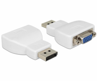 Delock adaptér Displayport 1.1 samec > VGA samice bílý