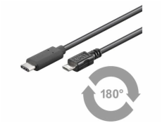 PremiumCord Kabel USB 3.1 konektor C/male - USB 2.0 konektor Micro-B/male, 1m