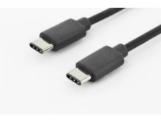 Digitus Připojovací kabel USB typu C na C, 1,0 m, 3A, 480 MB, verze 2.0, bl