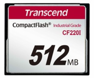 Transcend 512MB INDUSTRIAL TEMP CF220I CF CARD (SLC) Fixe...