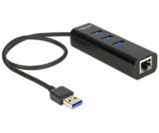 DeLock 62653 HUB USB 3.0 3 Port + 1 x LAN