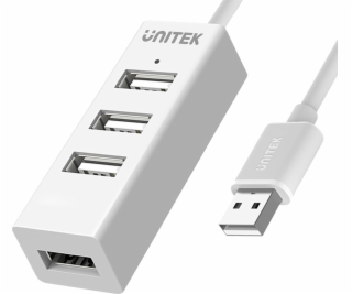 HUB USB Unitek Y-2146 4x USB 2.0 mini biely