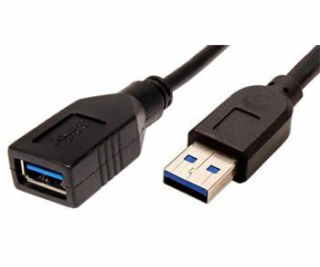 Kabel USB 3.0 A-A 0,8m A(M)- A(F) prodlužovací, černý