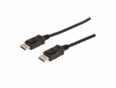 Digitus Připojovací kabel DisplayPort, DP M/M, 15,0 m, s blokováním Full HD 1080p, bl