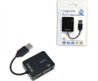 HUB USB 2.0 4-portowy  Smile  - czarny              UA0139