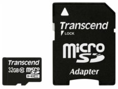 Transcend microSDHC         32GB Class 10 + SD-Adapter