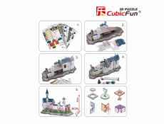 Puzzle 3D Zámek  Neuschwanstein / led - 128 dílků