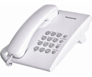 Biely stolný telefón Panasonic KX-TS500PDB