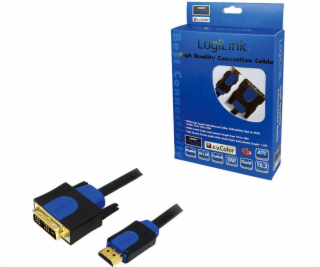 LogiLink HDMI - DVI-D kábel 3m modrý (CHB3103)