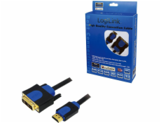 LogiLink HDMI - DVI-D kábel 3m modrý (CHB3103)