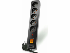 ACAR X5 power extension 5 m 5 AC outlet(s) Indoor Black