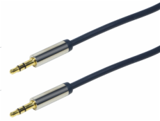 Kábel audio 2 x Jack 3.5mm stereo M/M, 3 m, Niebieski