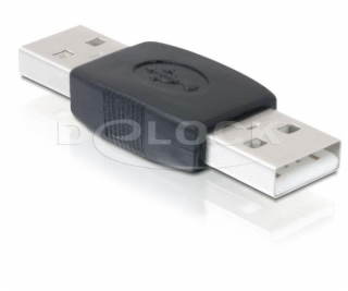 Delock 65011 USB Adapter, USB A čierny samec/samec (spojka)