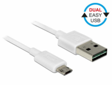 Delock kabel EASY-USB 2.0 Type-A samec > EASY-USB 2.0 Type Micro-B samec bílý 2 m