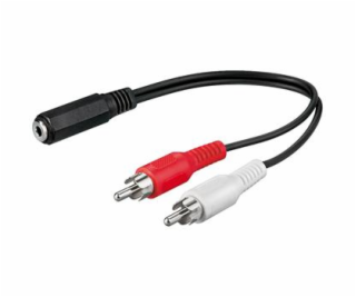 PremiumCord Kabel Jack 3.5mm-2xCINCH F/M 20cm