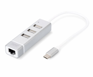 DIGITUS USB 2.0 3-Port Hub & Rychlý Ethernet LAN Adaptér ...