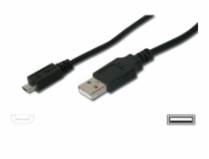 PremiumCord Kabel micro USB 2.0, A-B 0,75m  kabel navržený pro rychlé nabíjení