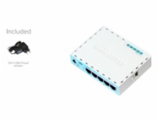 MikroTik RouterBOARD hEX, 880MHz dual-core CPU, 256MB RAM, 5x LAN, USB, microSD slot, vč. L4 licence