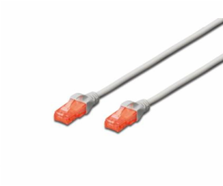 Digitus Patch Cable, CAT 6 UTP, AWG 26, měď, šedý 0,5m