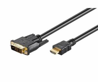 Kabel DVI-D(M) - HDMI M , 3m, s ferity, zlacené konektory