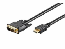 Kabel DVI-D(M) - HDMI M , 3m, s ferity, zlacené konektory