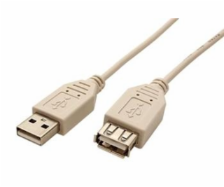 Kabel USB 2.0 A-A 5 m prodlužovací, bílý/šedý