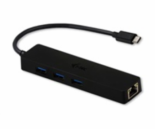 iTec USB-C 3.1 Slim 3-portový HUB + RJ-45