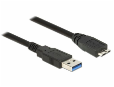 Delock Kabel USB 3.0 Typ-A samec > USB 3.0 Typ Micro-B samec 1,5 m černý