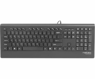 Natec Multimedia Keyboard BARRACUDA slim USB  US layout  ...