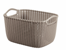 košík 30x22x17(8l)hnědý KNIT