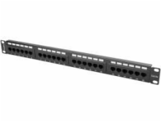 Lanberg patch panel 24 port 1U Cat.5e UTP Black PPU5-1024-B