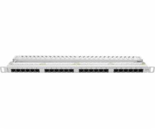 LANBERG PATCH PANEL 24 PORT 0.5U CAT.6 UTP GRAY