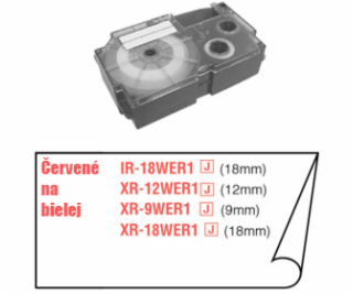 XR 18 WER1 BÍLÁ PÁSKA ČERVENÝ TISK CASIO