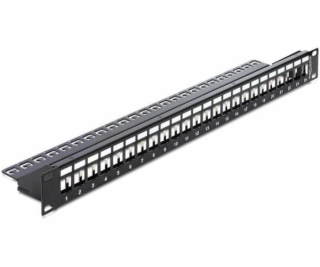 Delock 19” Keystone Patch Panel 24 Port black