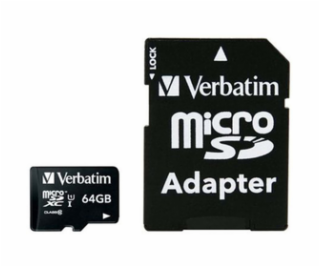 VERBATIM 44084 microSDXC 64GB cl10 adapt